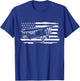 Airplane Pilot Vintage Patriotic Flag Biplane Plane Aviation T-Shirt - T-Shirt | Royal