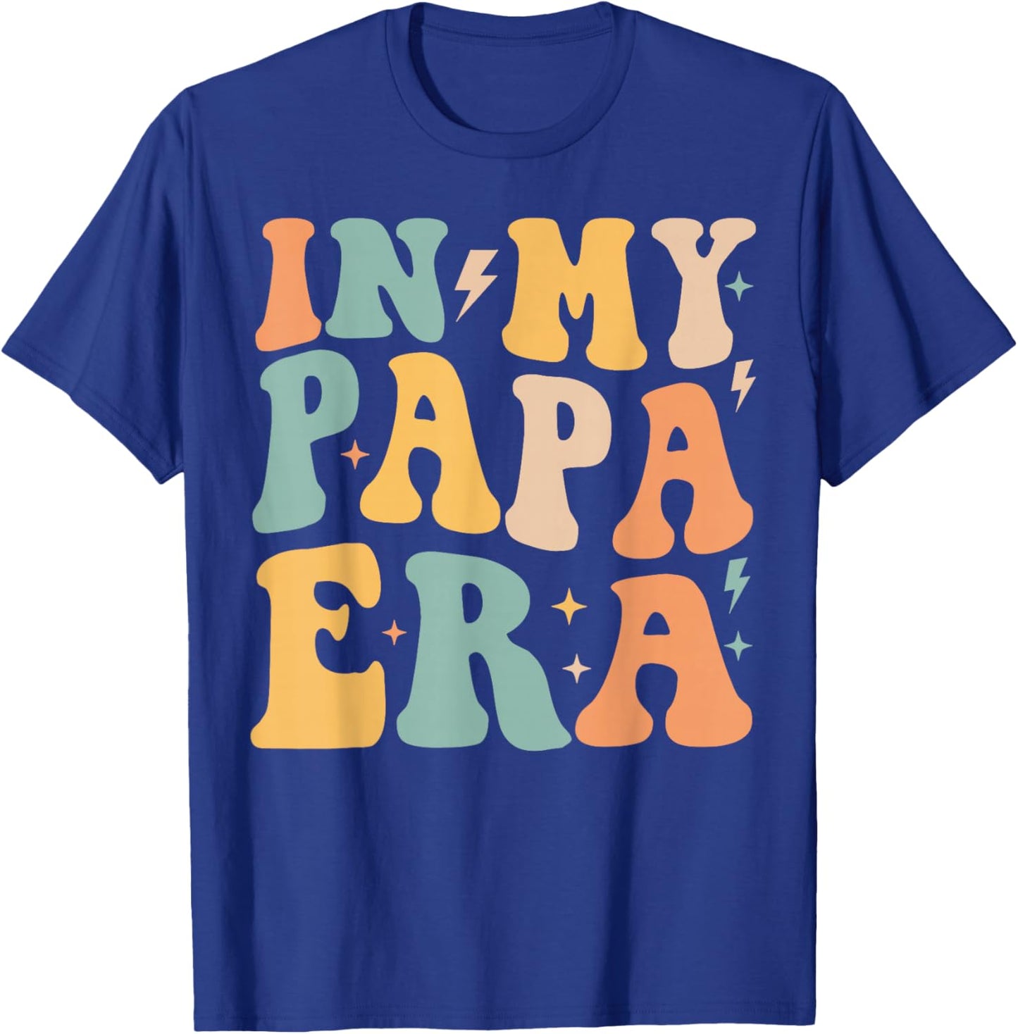 Retro Groovy In My Papa Era Father's Day T-Shirt - T-Shirt | Royal