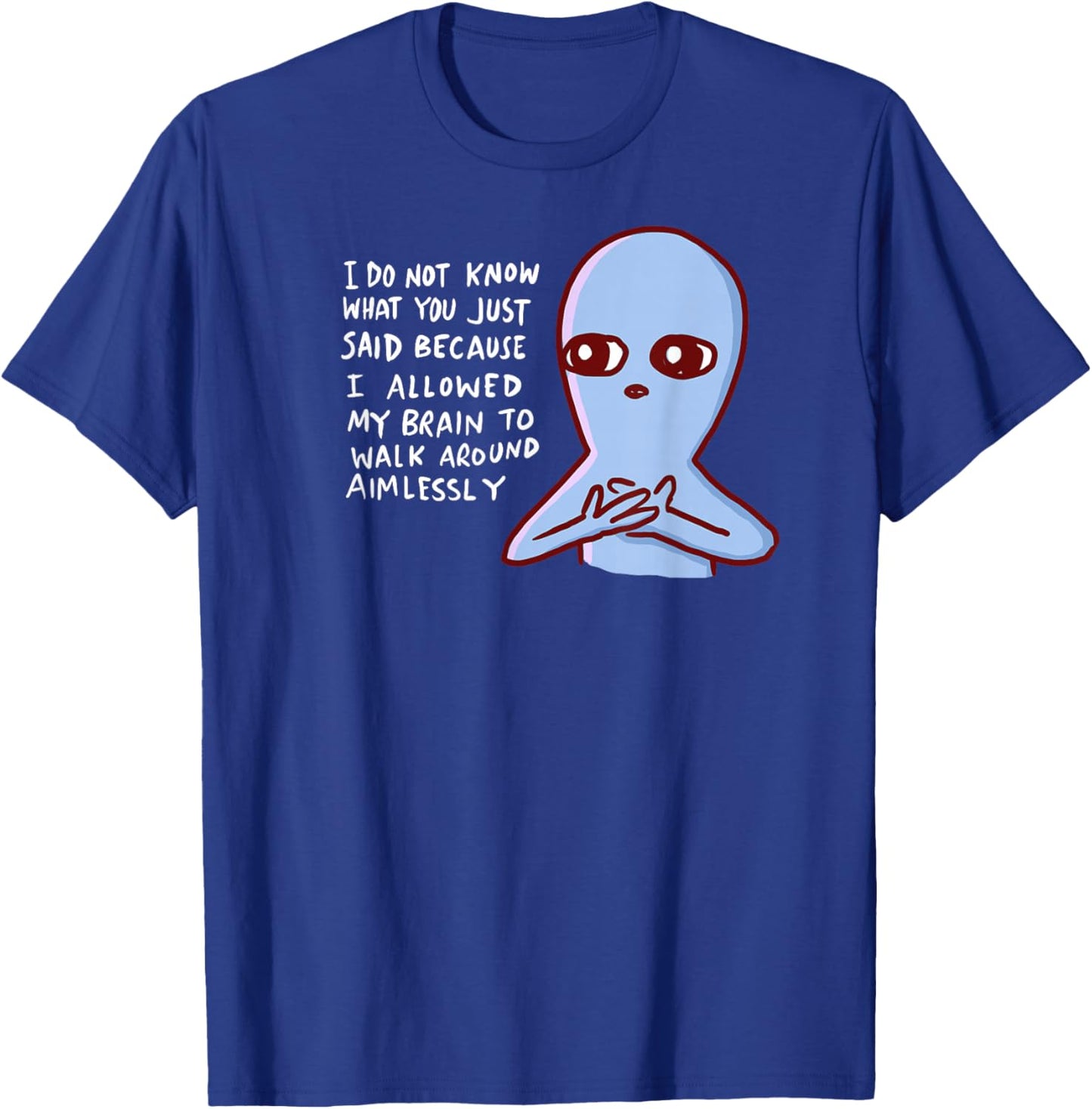 Threadless Nathan W. Pyle Aimlessly Graphic T-Shirt - T-Shirt | Royal