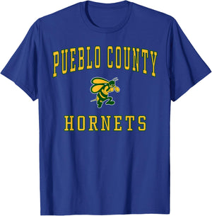 Pueblo County High School Hornets C1 T-Shirt - T-Shirt | Royal