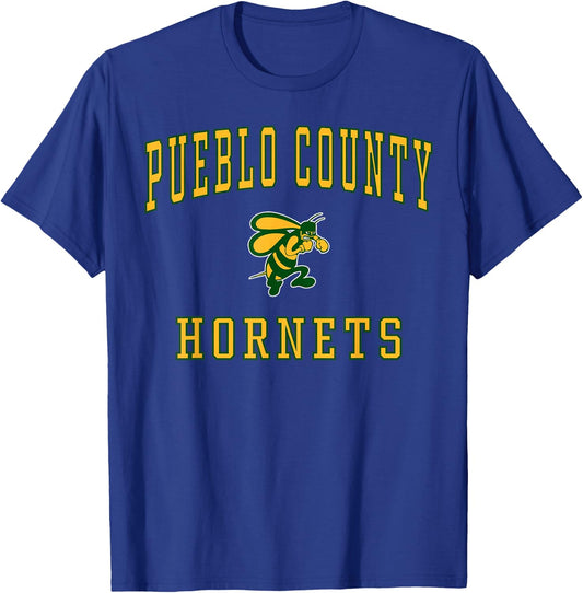 Pueblo County High School Hornets C1 T-Shirt - T-Shirt | Royal
