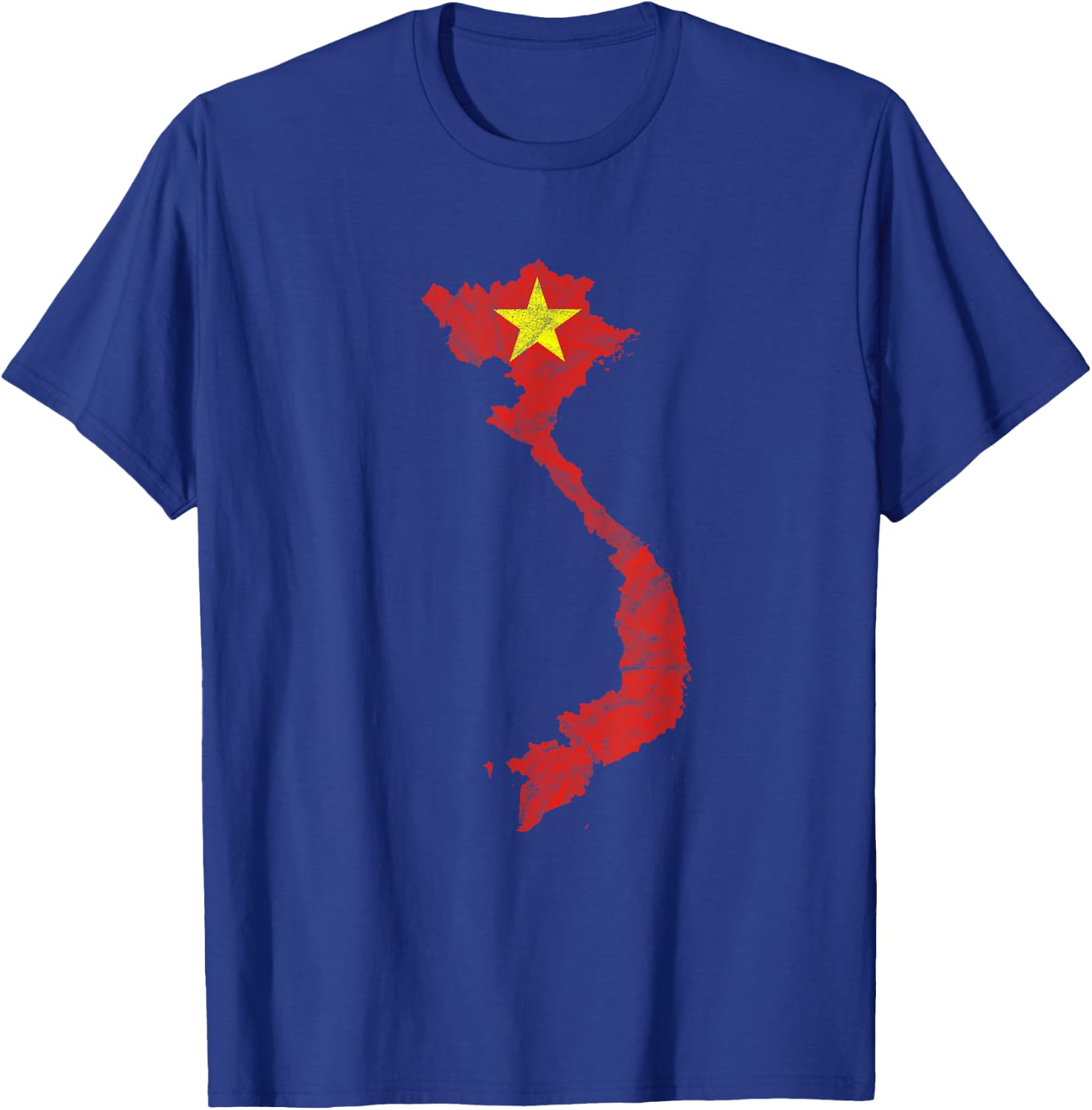 Vietnamese Flag Outline Holiday Travel Asia Vietnam T-Shirt - T-Shirt | Royal