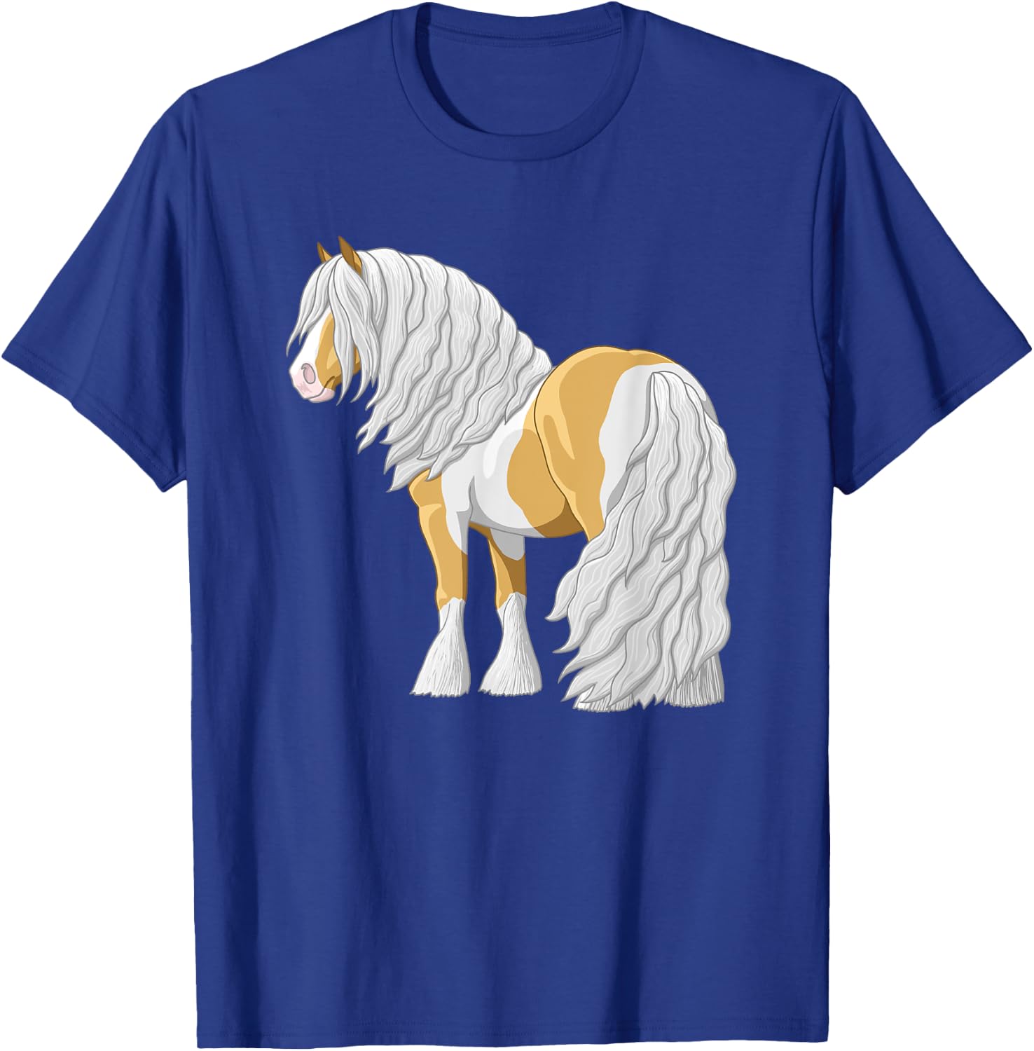 Palomino Pinto Skewbald Gypsy Vanner Irish Cob Draft Horse T-Shirt - T-Shirt | Royal
