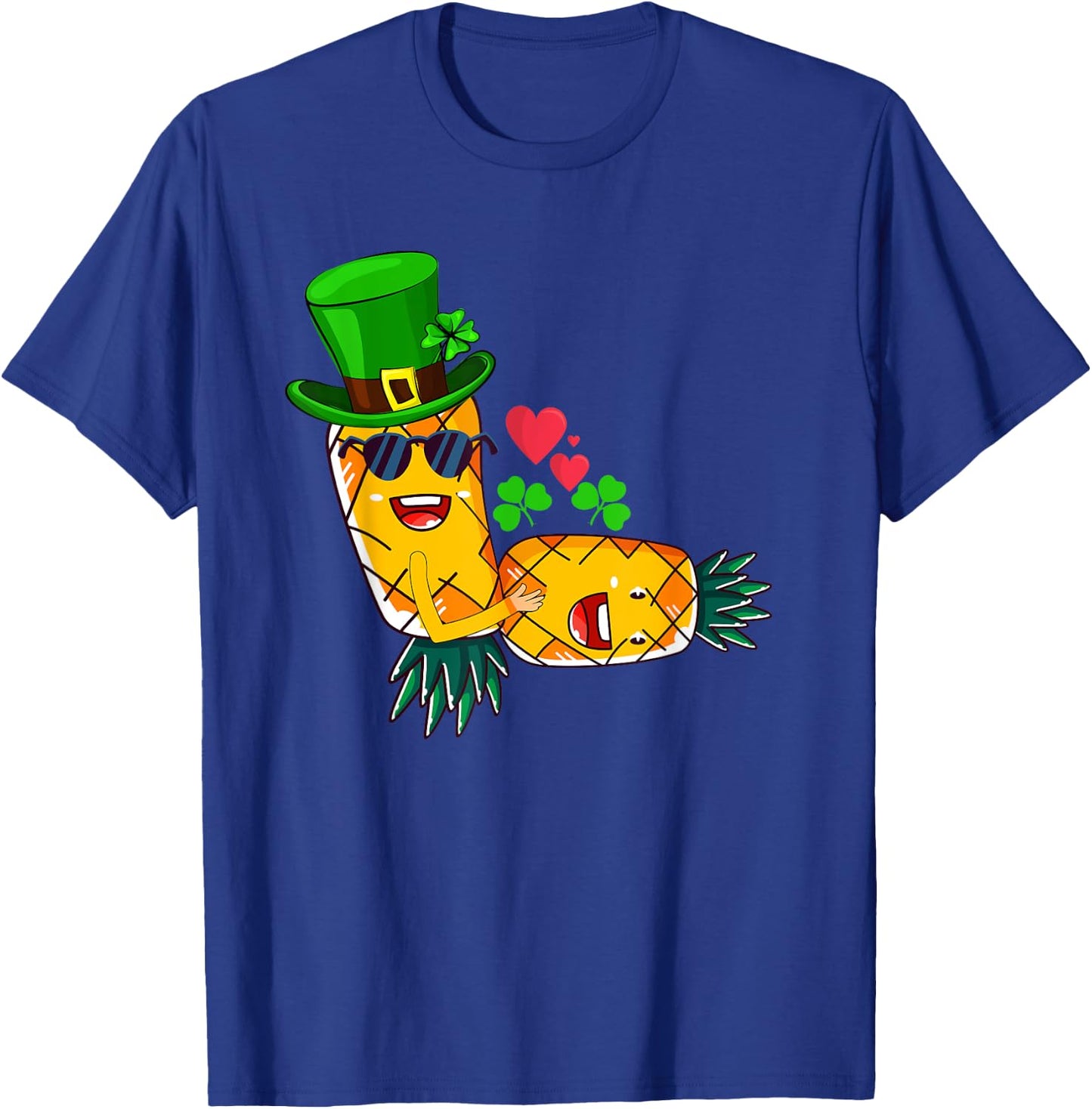 Irish Swinger Upside Down Pineapple Making Love Shamrock Hat T-Shirt - T-Shirt | Royal