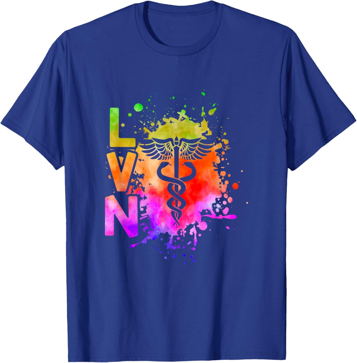 LVN Caduceus LVN Nurse Licensed Vocational Nurse T-Shirt - T-Shirt | Royal