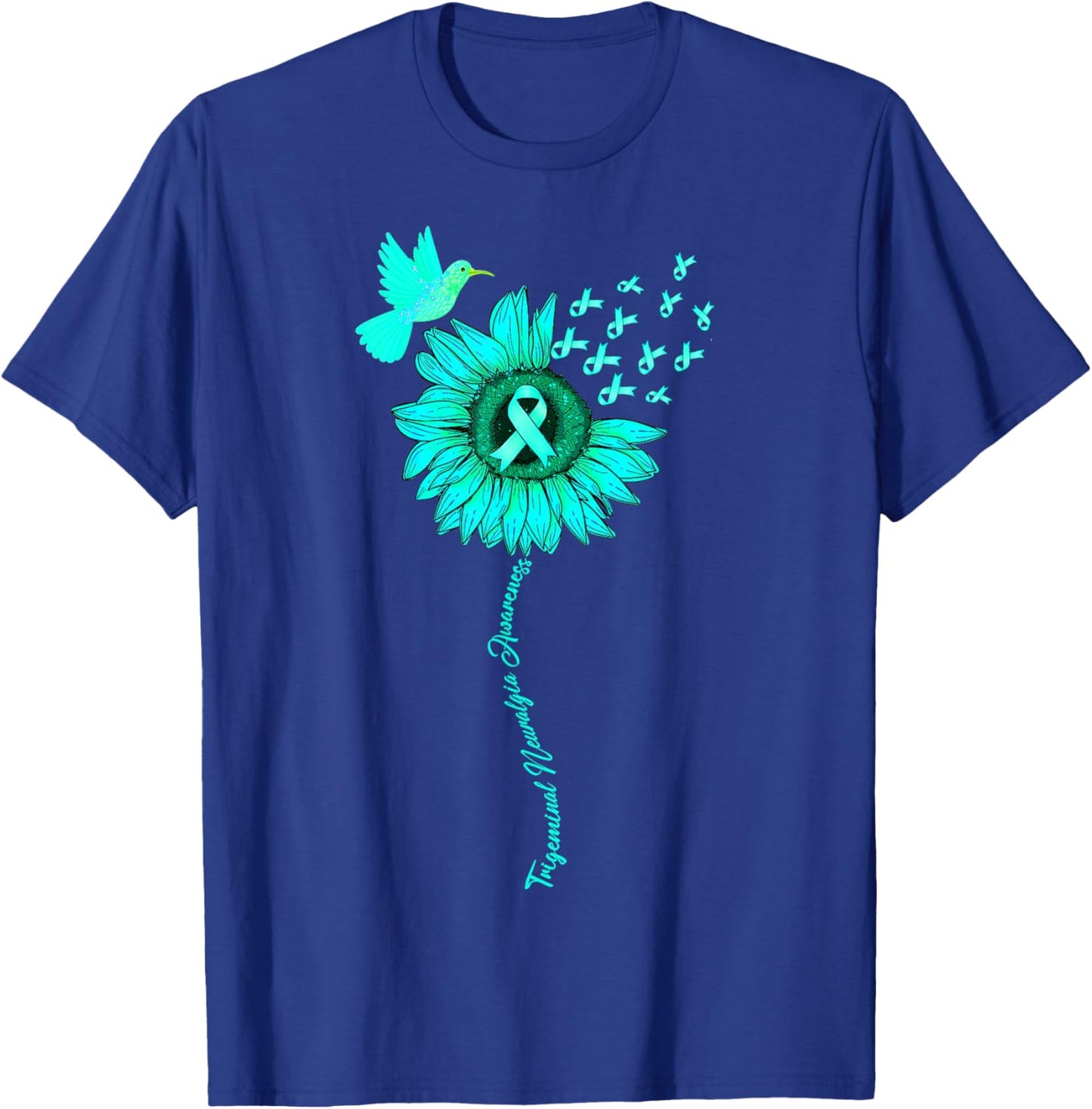 Trigeminal Neuralgia Awareness Sunflower T-Shirt - T-Shirt | Royal