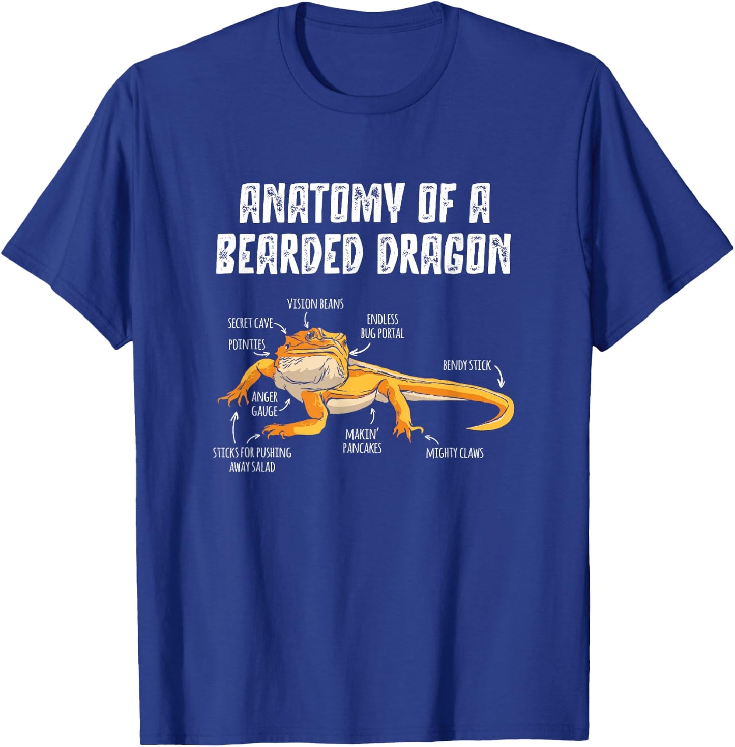 Anatomy Of A Bearded Dragon T-Shirt - T-Shirt | Royal