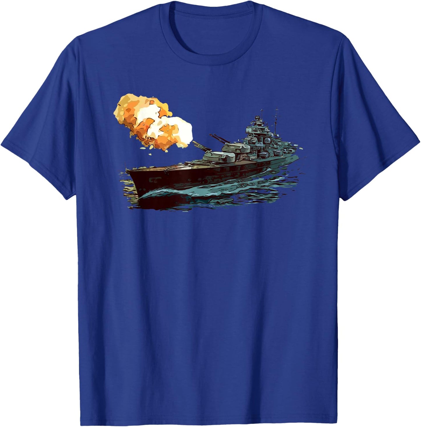WW2 Warship Battleship Cruiser Marine Fleet T-Shirt - T-Shirt | Royal