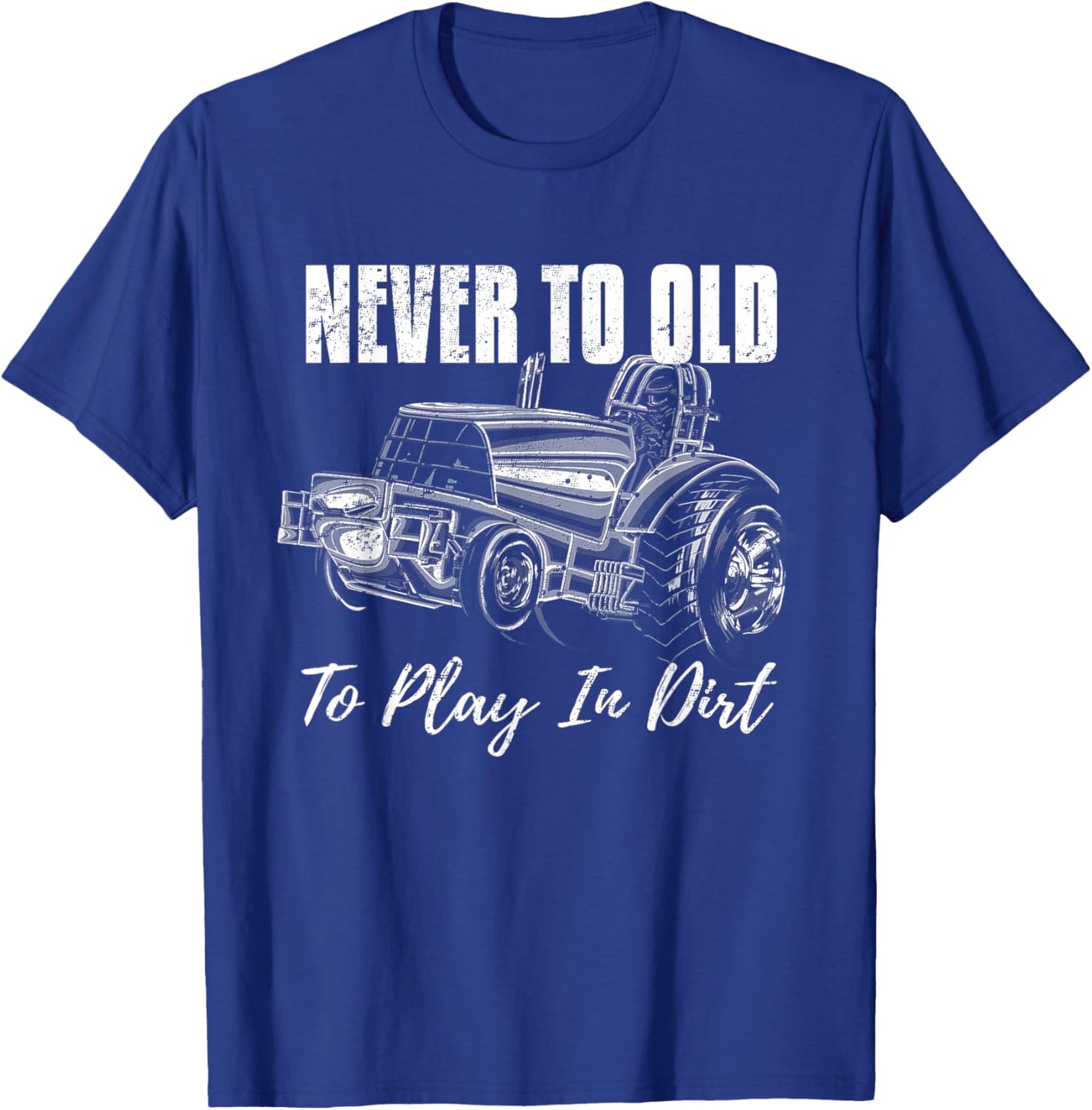 Vintage Tractor Pulling Season Graphic Design Tractor Puller T-Shirt - T-Shirt | Royal