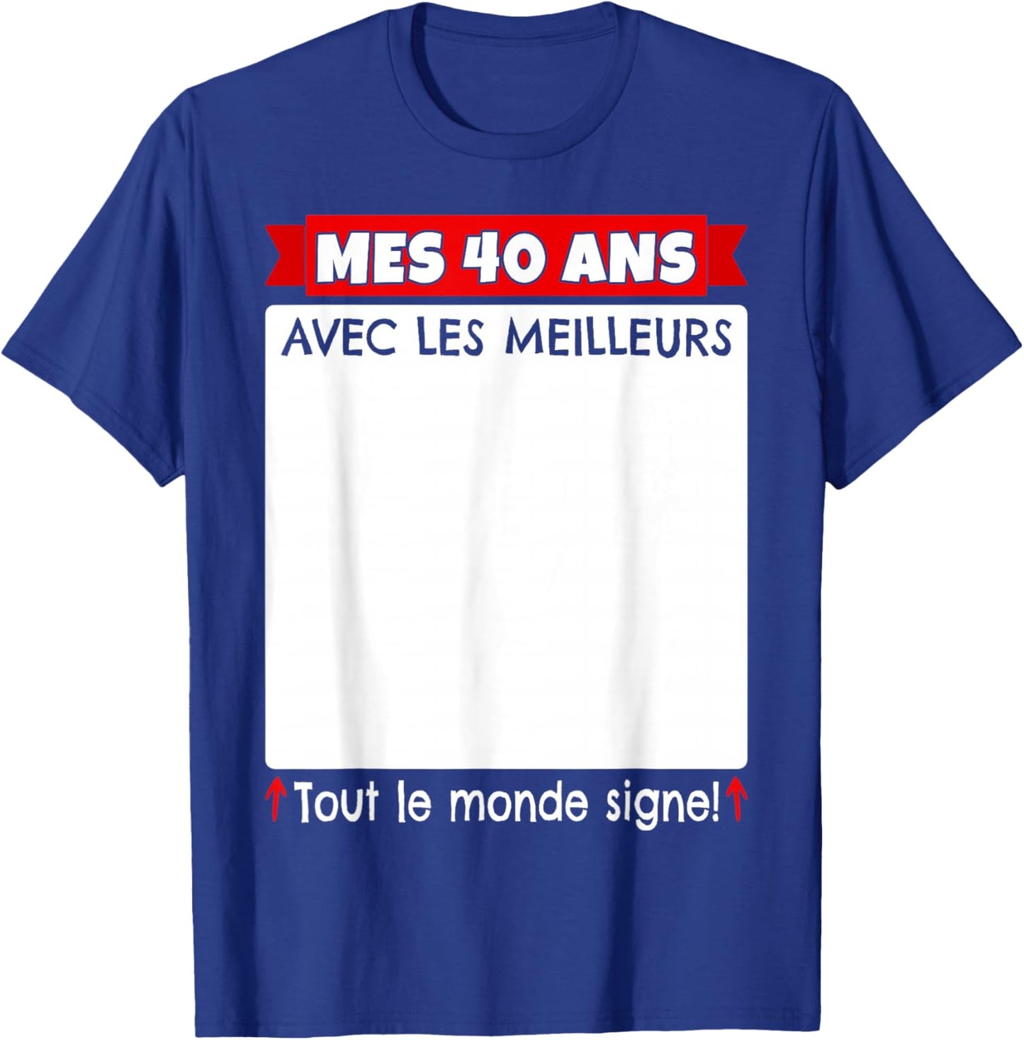 40 Years to Sign 40 Years Birthday Man Woman Anniv 40 T-Shirt - T-Shirt | Royal