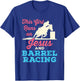 This Girl Runs On Jesus and Barrel Racing Horse T-Shirt - T-Shirt | Royal