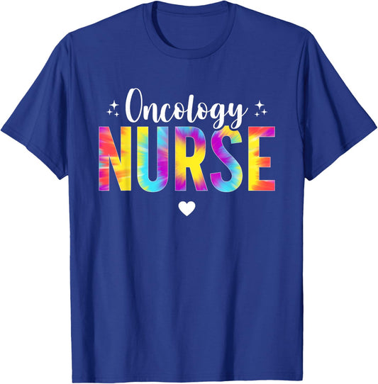 Tie Dye Nurse Oncology Nurse Oncology Nursing Cancer Nurse T-Shirt - T-Shirt | Royal