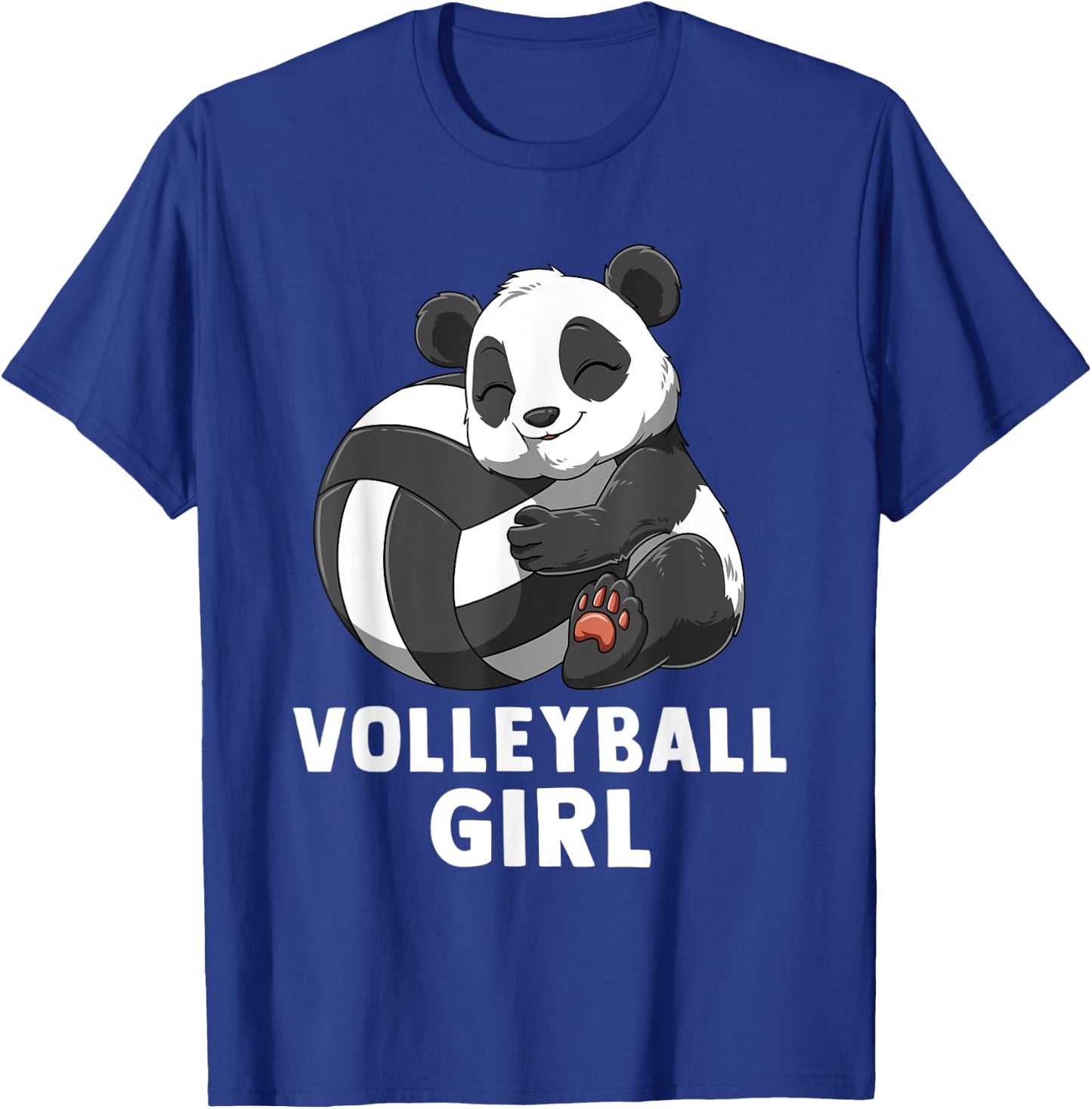 Volleyball Panda Girl T-Shirt - T-Shirt | Royal