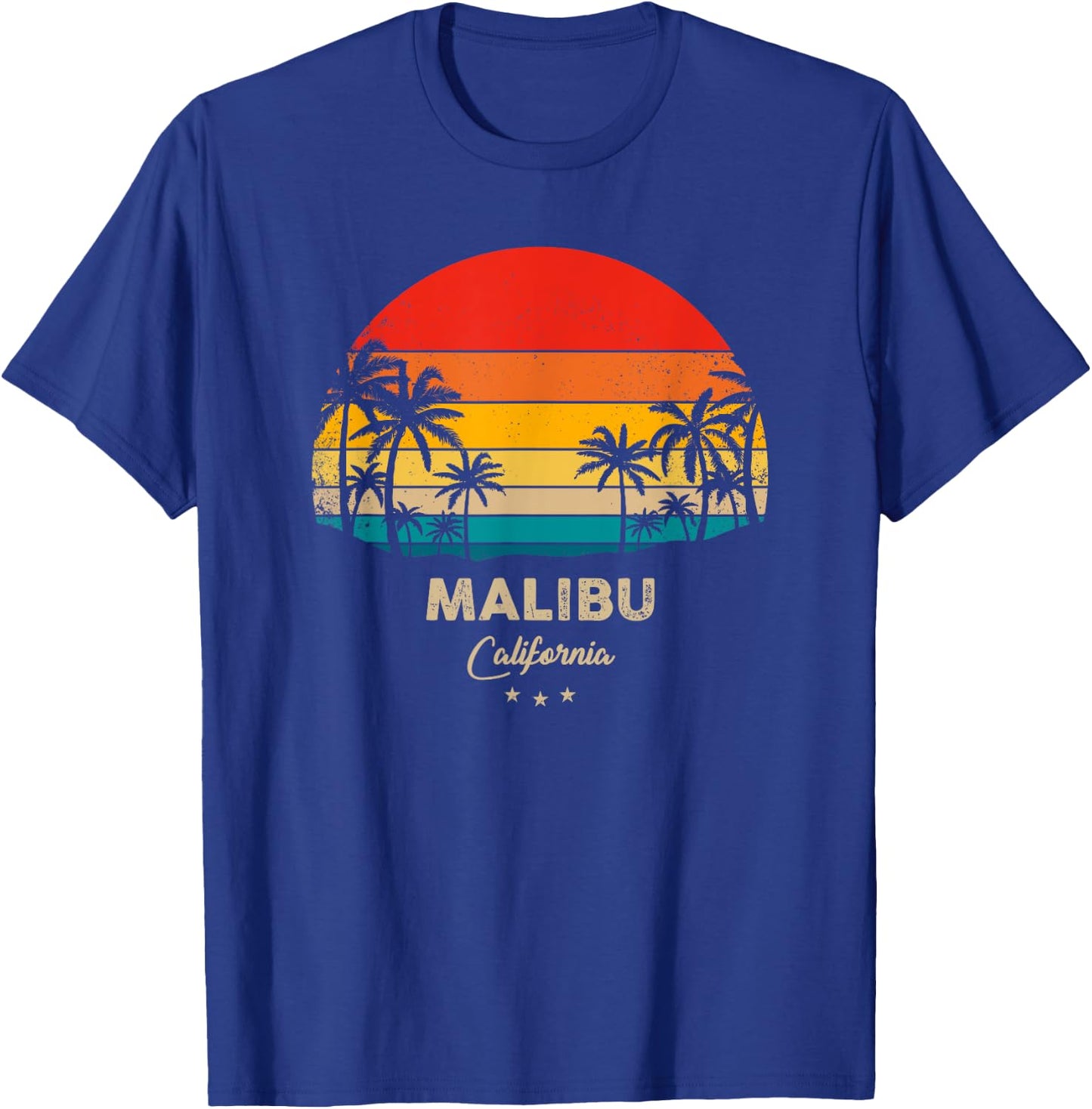 Vintage Malibu Beach Souvenir - California T-Shirt - T-Shirt | Royal