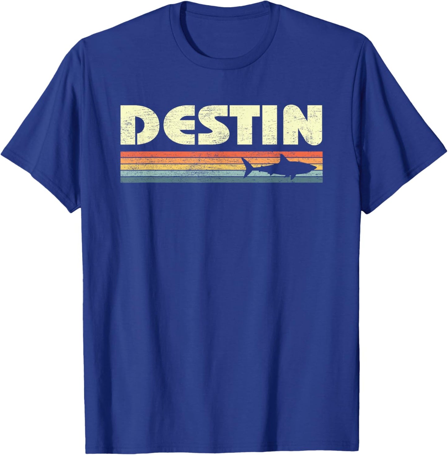 Destin Florida Vintage Shark Souvenir T-Shirt - T-Shirt | Royal