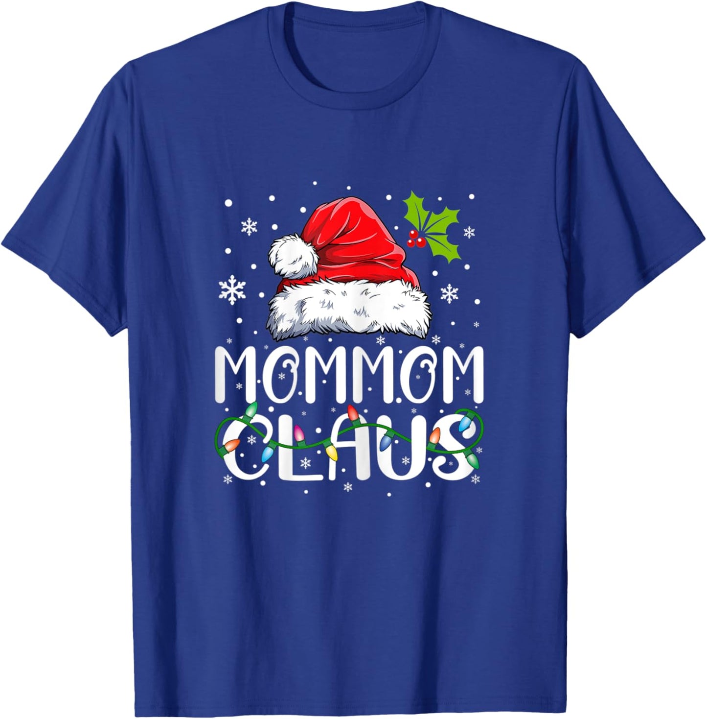 Mommom Claus Xmas Santa Matching Family Christmas Pajamas T-Shirt - T-Shirt | Royal