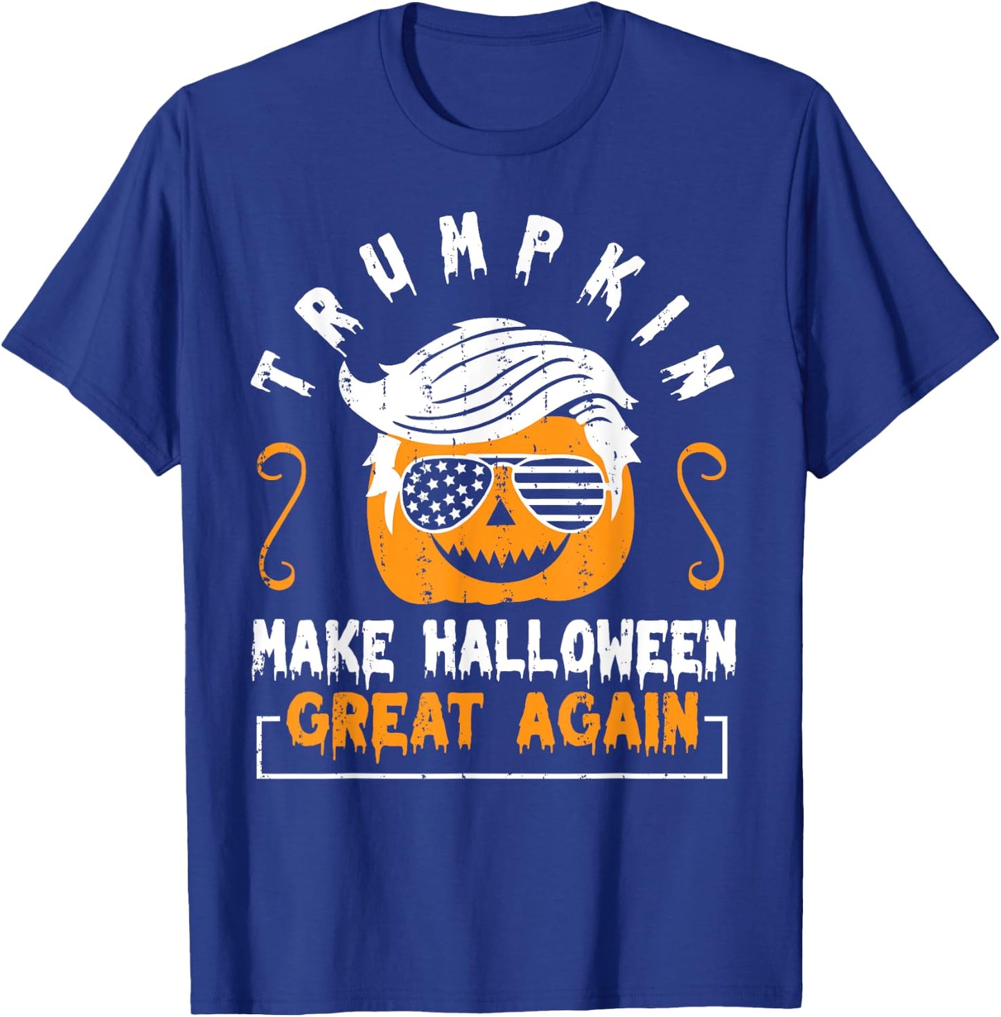 Trumpkin Make Halloween Great Again Funny Pumpkin Trump Hair T-Shirt - T-Shirt | Royal