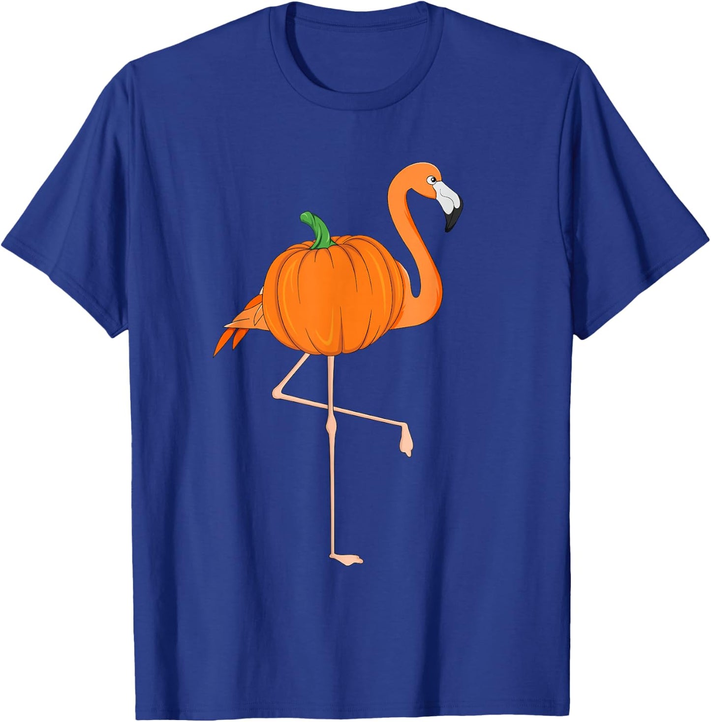 Pumpkin Flamingo Halloween Bird Pink Outfit Costume Zoo T-Shirt - T-Shirt | Royal