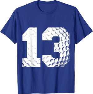 13th Birthday Boy Golf Player Golf 13 Years Old T-Shirt - T-Shirt | Royal