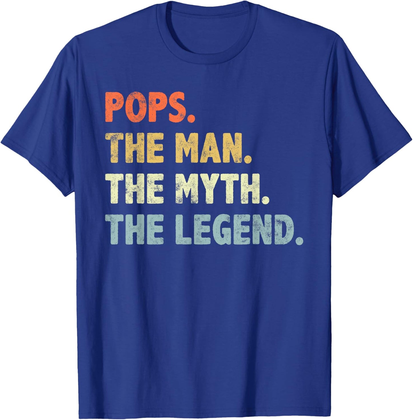 Pops The Man Myth Legend Father’s day Gift Papa Grandpa T-Shirt - T-Shirt | Royal