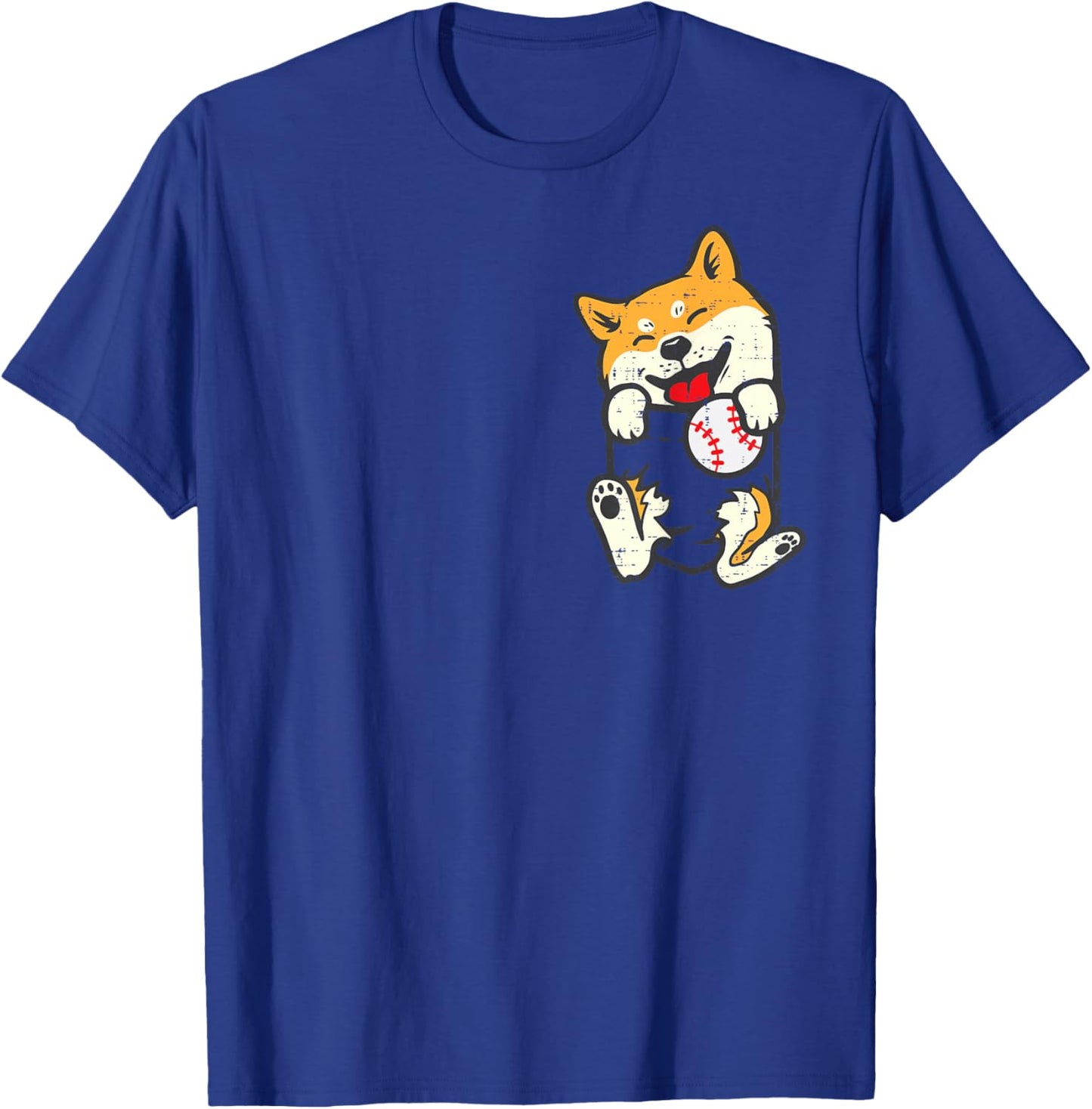 Pocket Shiba Inu Feet Baseball Japanese Dog Men Women Kids T-Shirt - T-Shirt | Royal