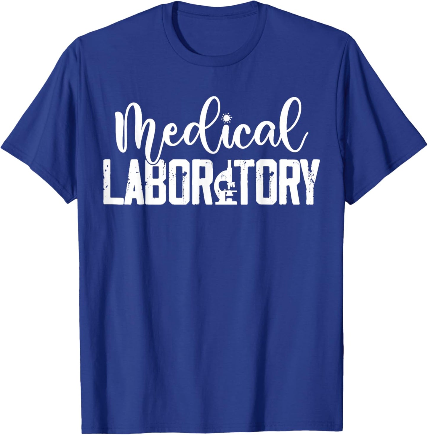 Microscope Microbiology Medical Laboratory Scientist T-Shirt - T-Shirt | Royal