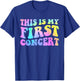 This is My First Concert Groovy Boys Girls Kids Music Event T-Shirt - T-Shirt | Royal