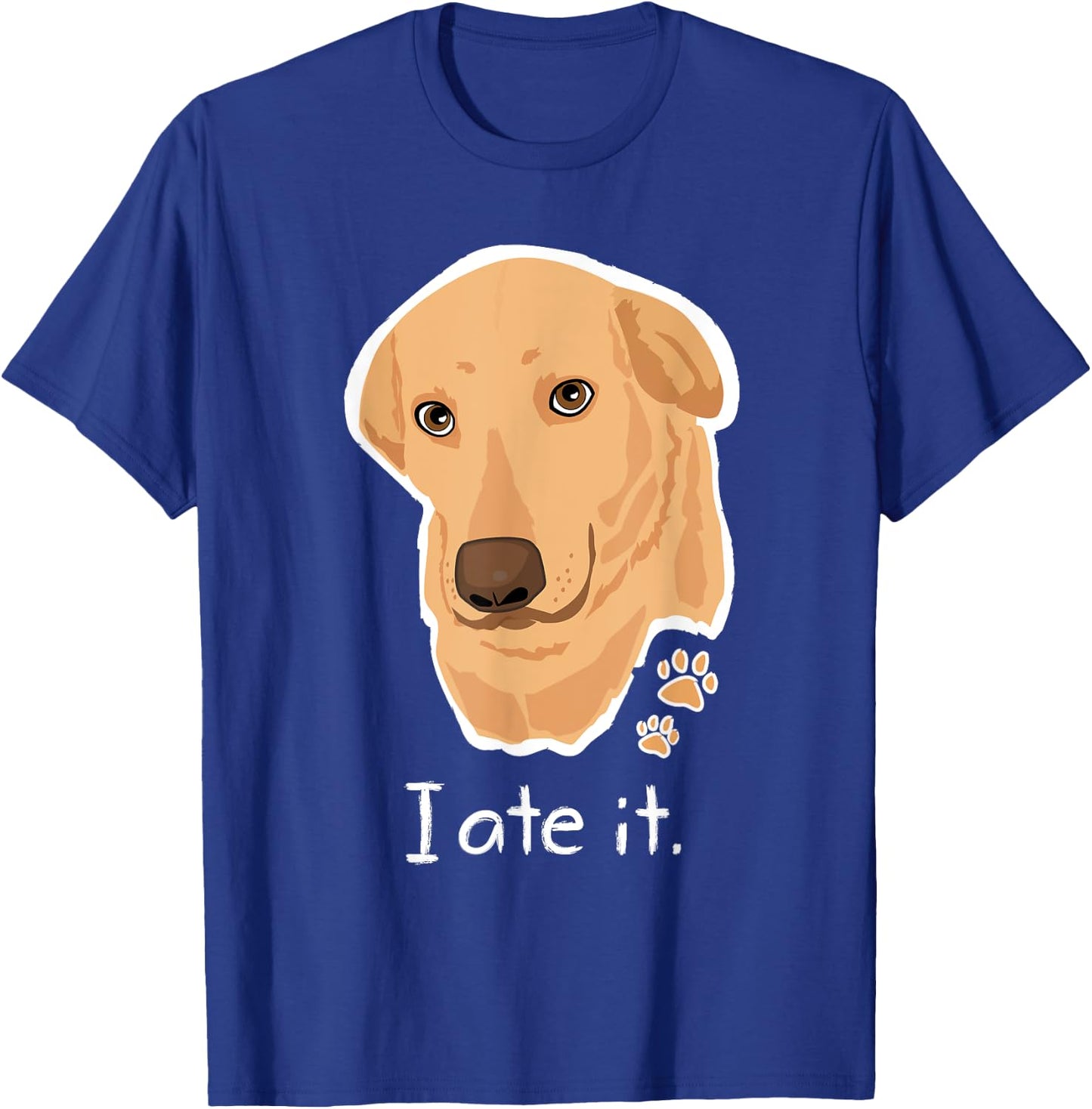 Cute Golden Yellow Lab T Shirt Gifts Labrador Face Dog Labby Men Women Girls Kids T-Shirt - T-Shirt | Royal