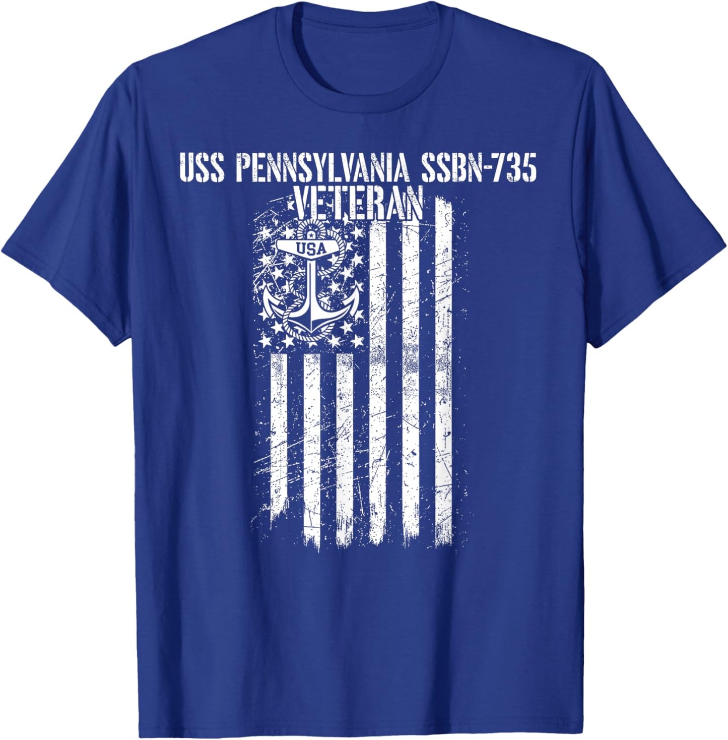 USS Pennsylvania SSBN-735 Missile Submarine Veteran T-Shirt - T-Shirt | Royal