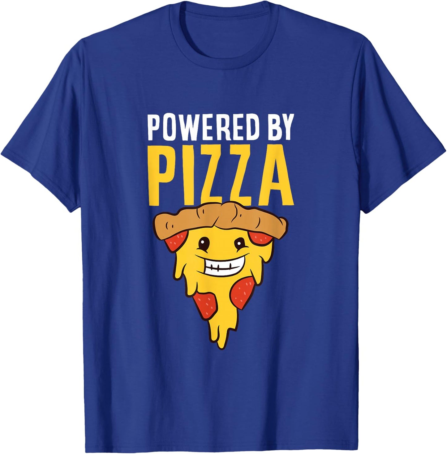 Powered By Pizza Love Pizzas T-Shirt - T-Shirt | Royal