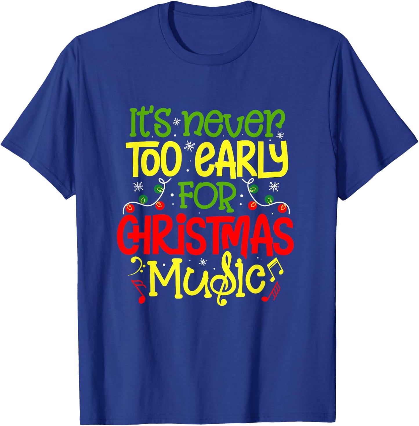 Christmas Music Musician Holiday Season Winter Music Teacher Men Women T-Shirt - T-Shirt | Royal