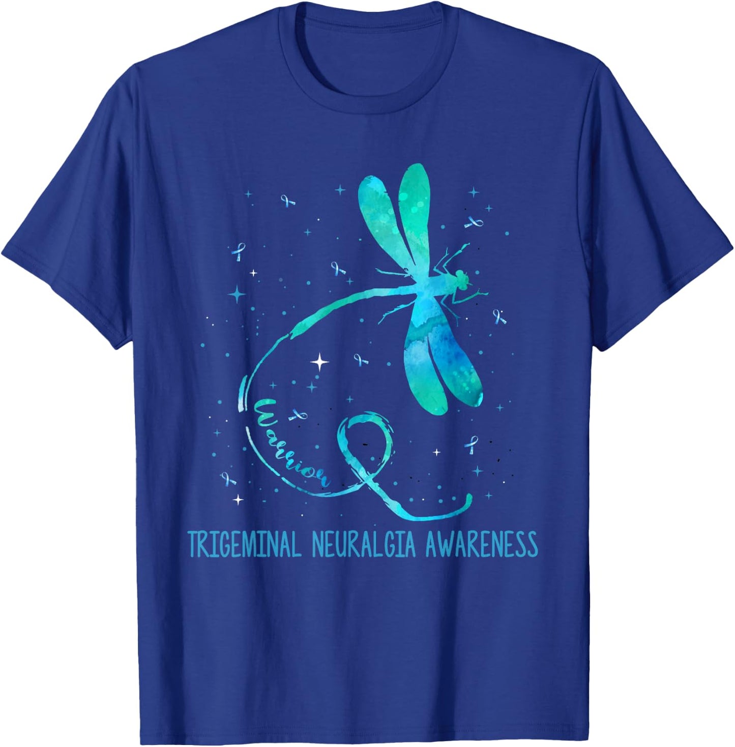 Ki Trigeminal Neuralgia Awareness Costume Dragonfly Ribbon T-Shirt - T-Shirt | Royal