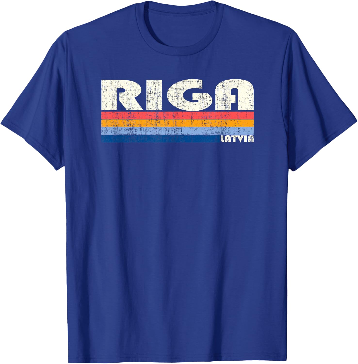 Vintage 70s 80s Style Riga, Latvia T-Shirt - T-Shirt | Royal