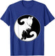 Kawaii Yin Yang Black Cat With Moon Crescent Head Manga Neko T-Shirt - T-Shirt | Royal