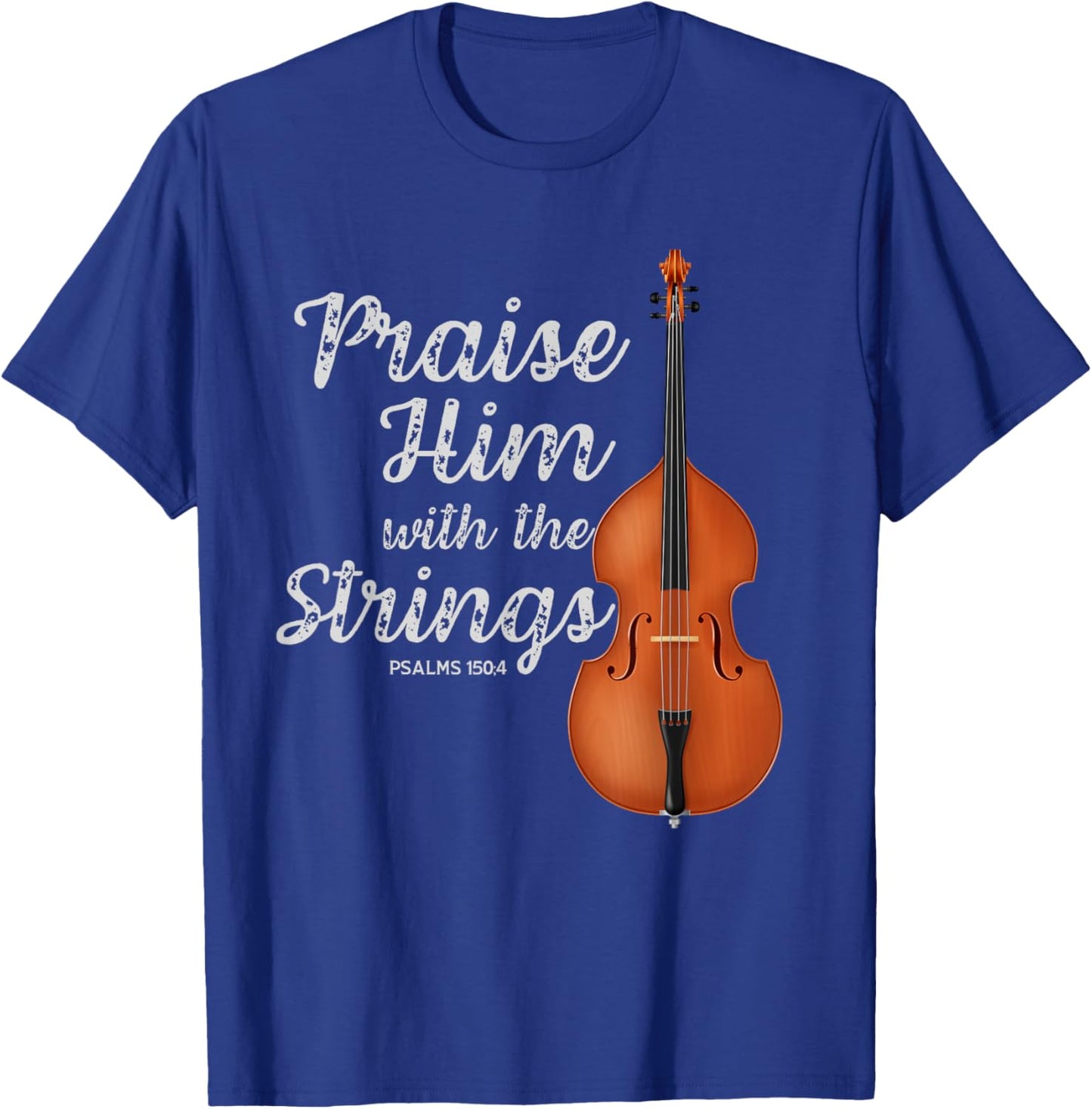 Christian, Double Bass, Upright Bass, Instrument T-Shirt - T-Shirt | Royal
