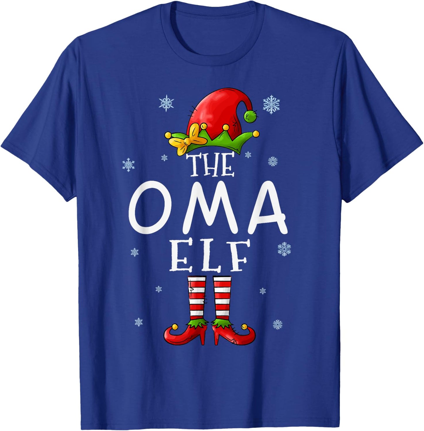 The OMA Elf Funny Grandma Xmas Groupe Matching Christmas T-Shirt - T-Shirt | Royal