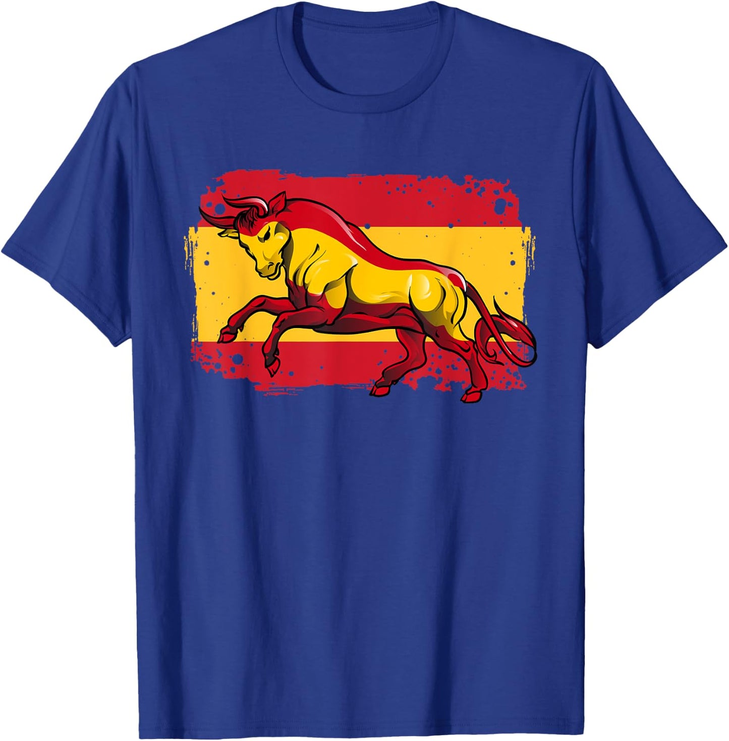 Spanish Bull | Proud Spaniard | Spain Flag Toro Español T-Shirt - T-Shirt | Royal