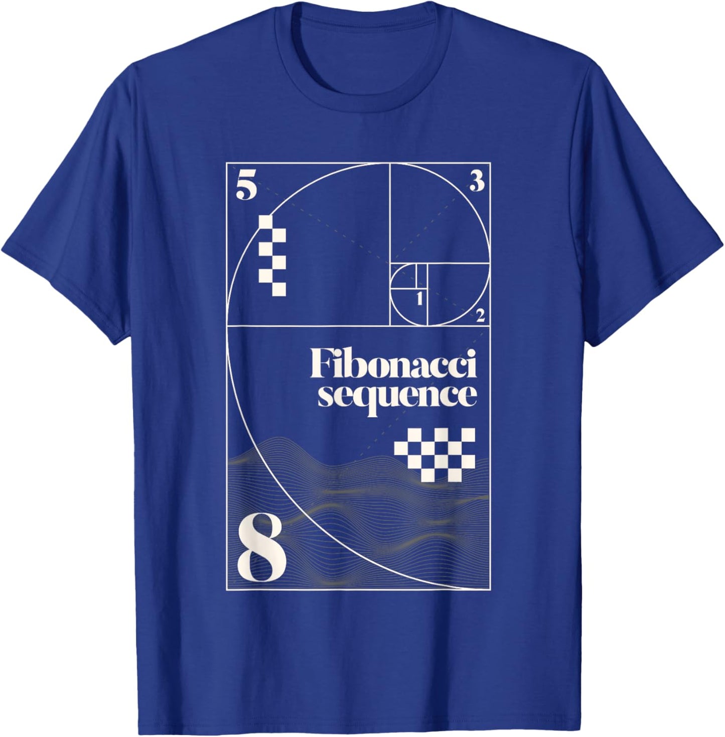 Fibonacci Sequence Golden Ratio Mathematics T-Shirt - T-Shirt | Royal