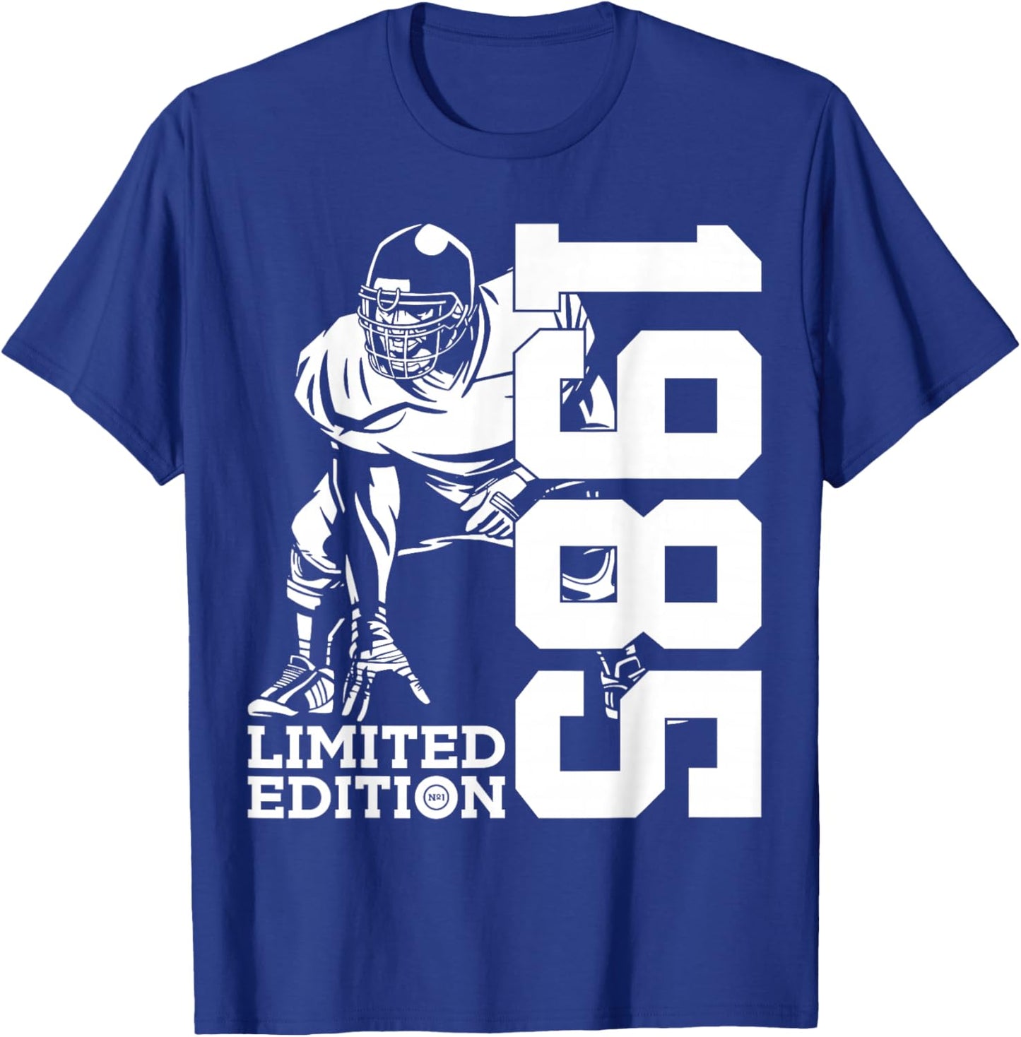 40th BIRTHDAY FOOTBALL LIMITED EDITION 1985 FOOTBALL T-Shirt - T-Shirt | Royal