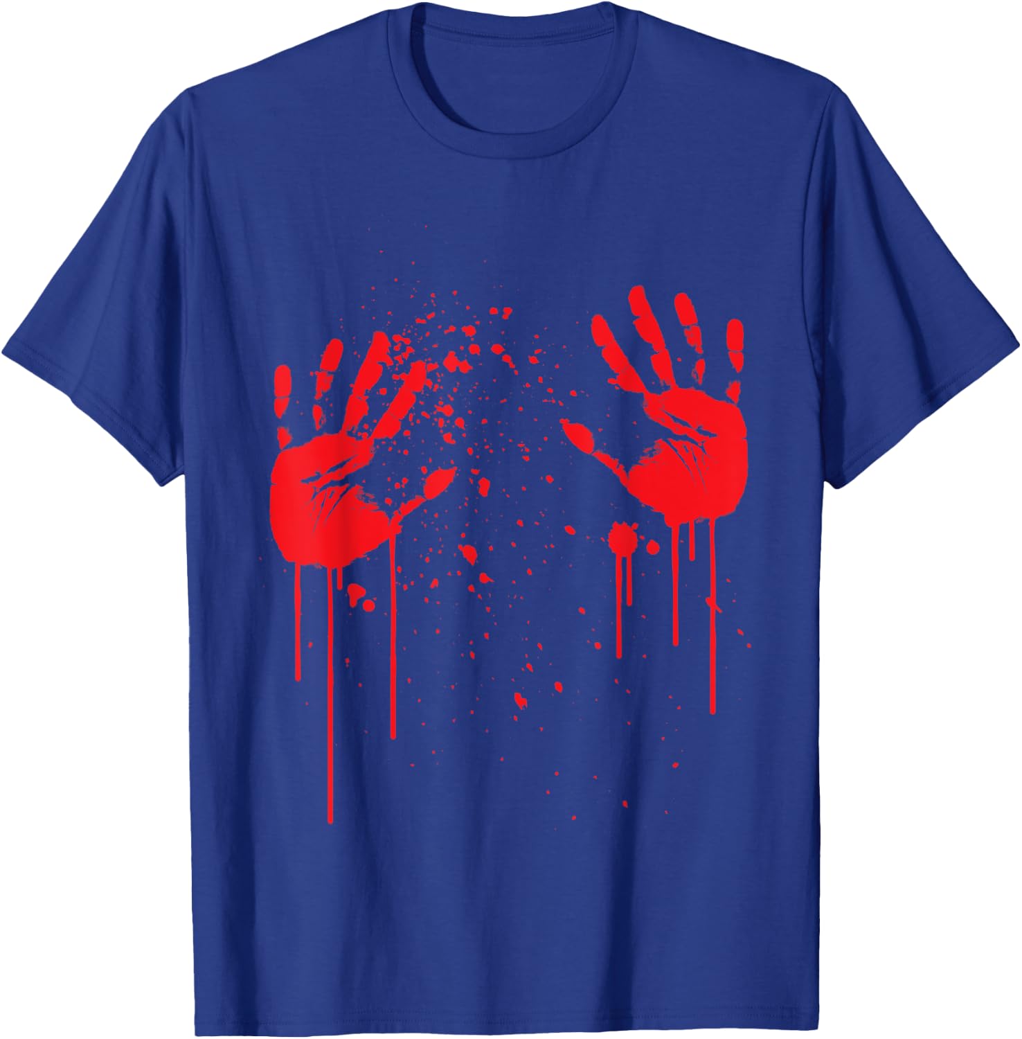 Bloody Hand Prints on your Boobs T-Shirt - T-Shirt | Royal