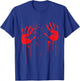 Bloody Hand Prints on your Boobs T-Shirt - T-Shirt | Royal