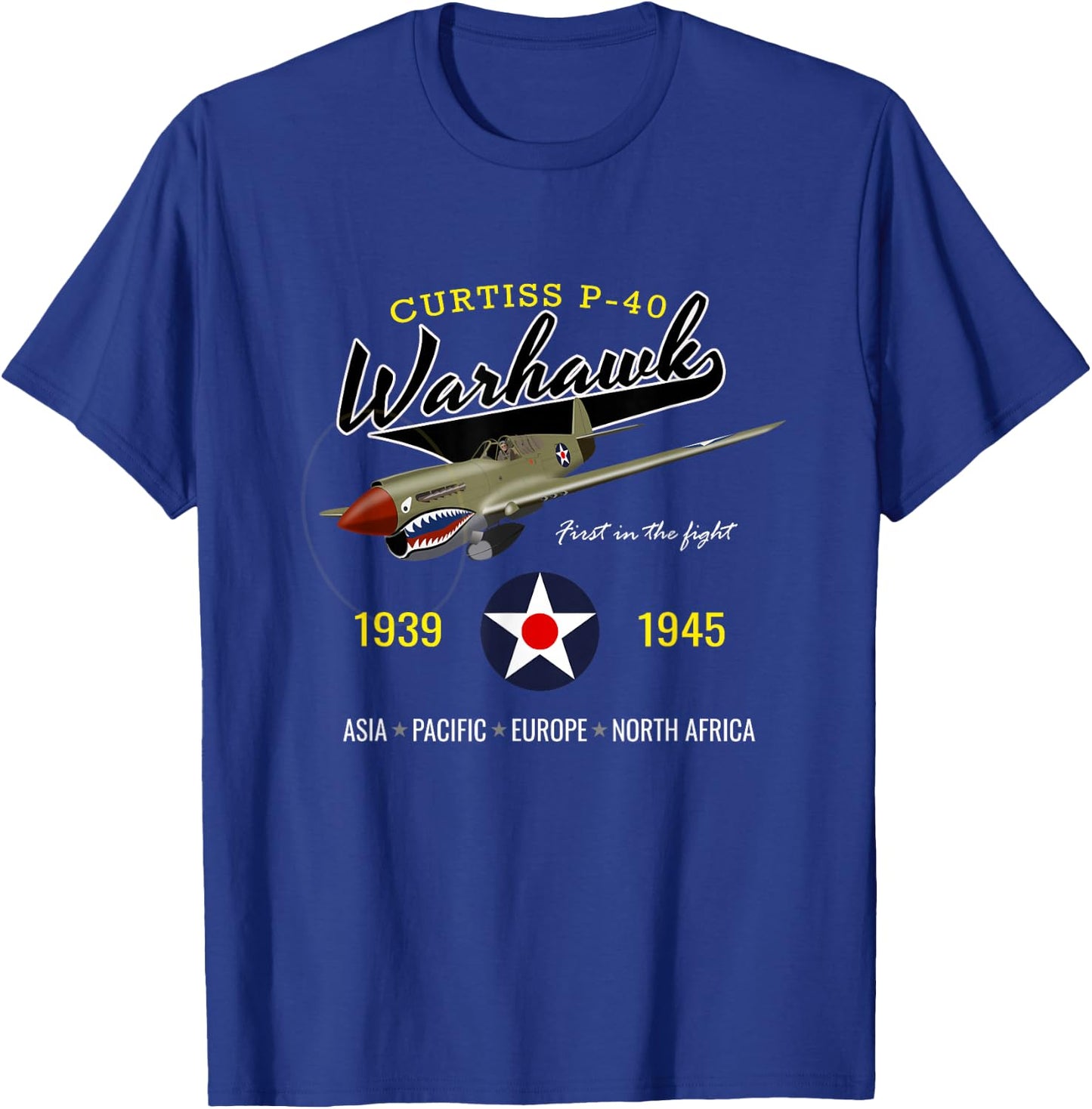 Curtiss P-40 Warhawk T-Shirt - T-Shirt | Royal