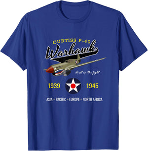 Curtiss P-40 Warhawk T-Shirt - T-Shirt | Royal