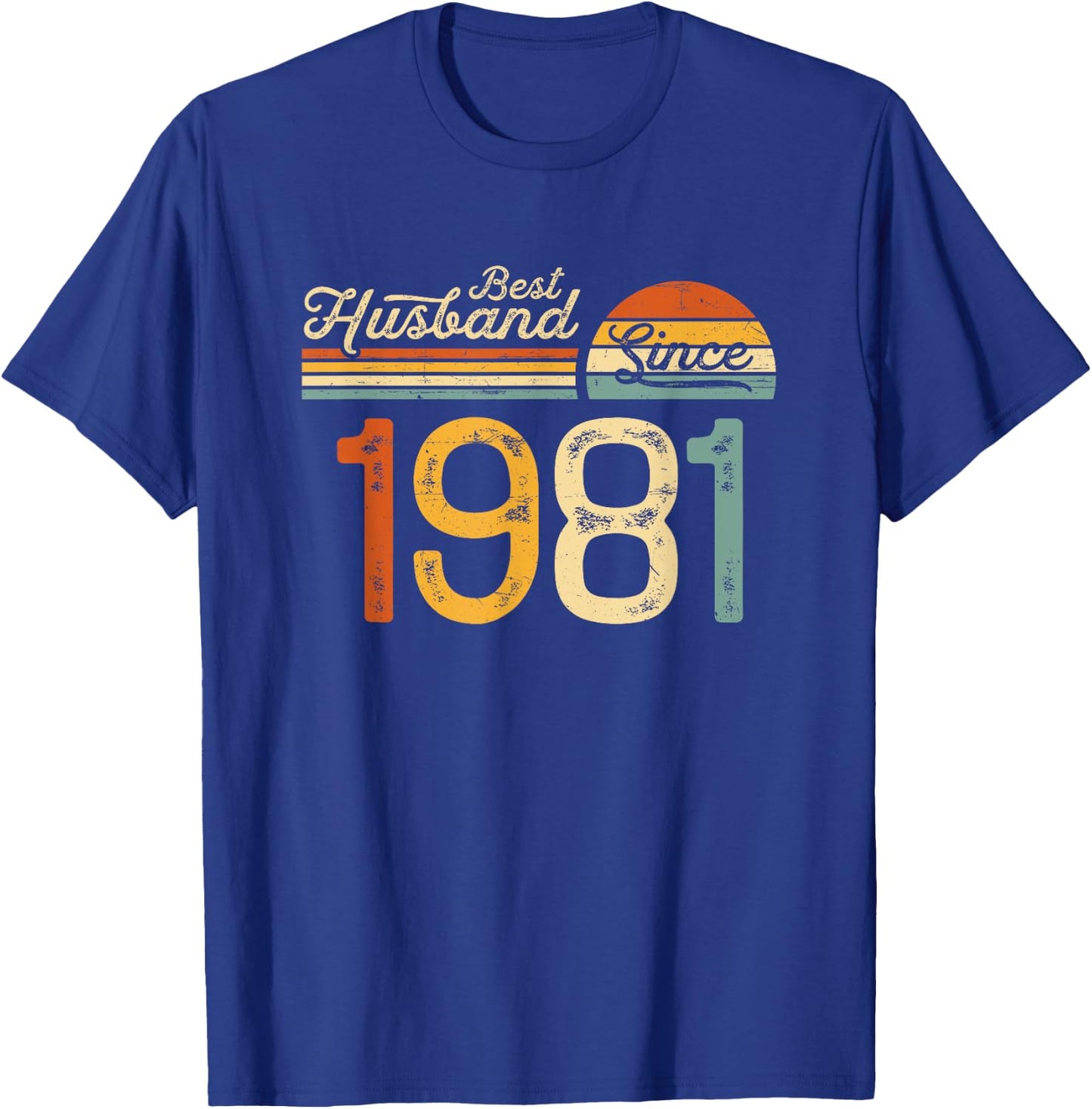 44th wedding anniversary 44 years - Best Husband Since 1981 T-Shirt - T-Shirt | Royal