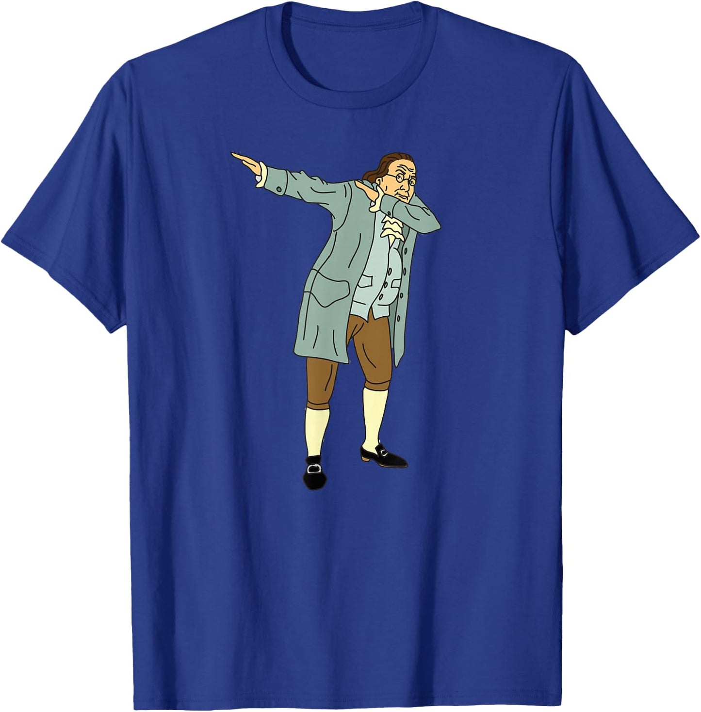 Founding Father 100 Dollar Bill Dabbing Benjamin Franklin T-Shirt - T-Shirt | Royal