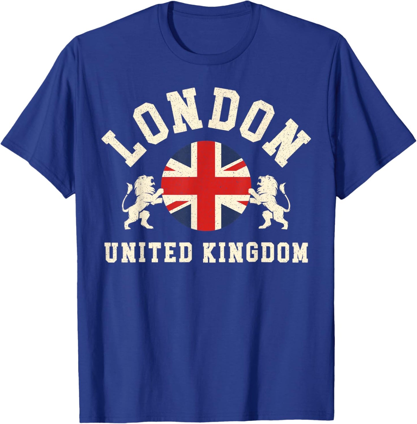 Vintage London United Kingdom UK Union Jack England Souvenir T-Shirt - T-Shirt | Royal