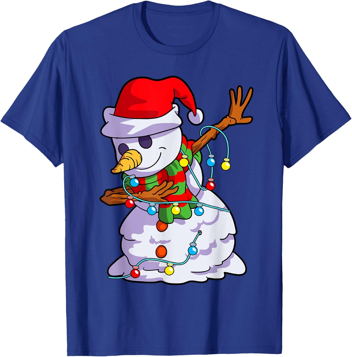 Christmas Dabbing Snowman Kids Girls Boys Matching Family T-Shirt - T-Shirt | Royal