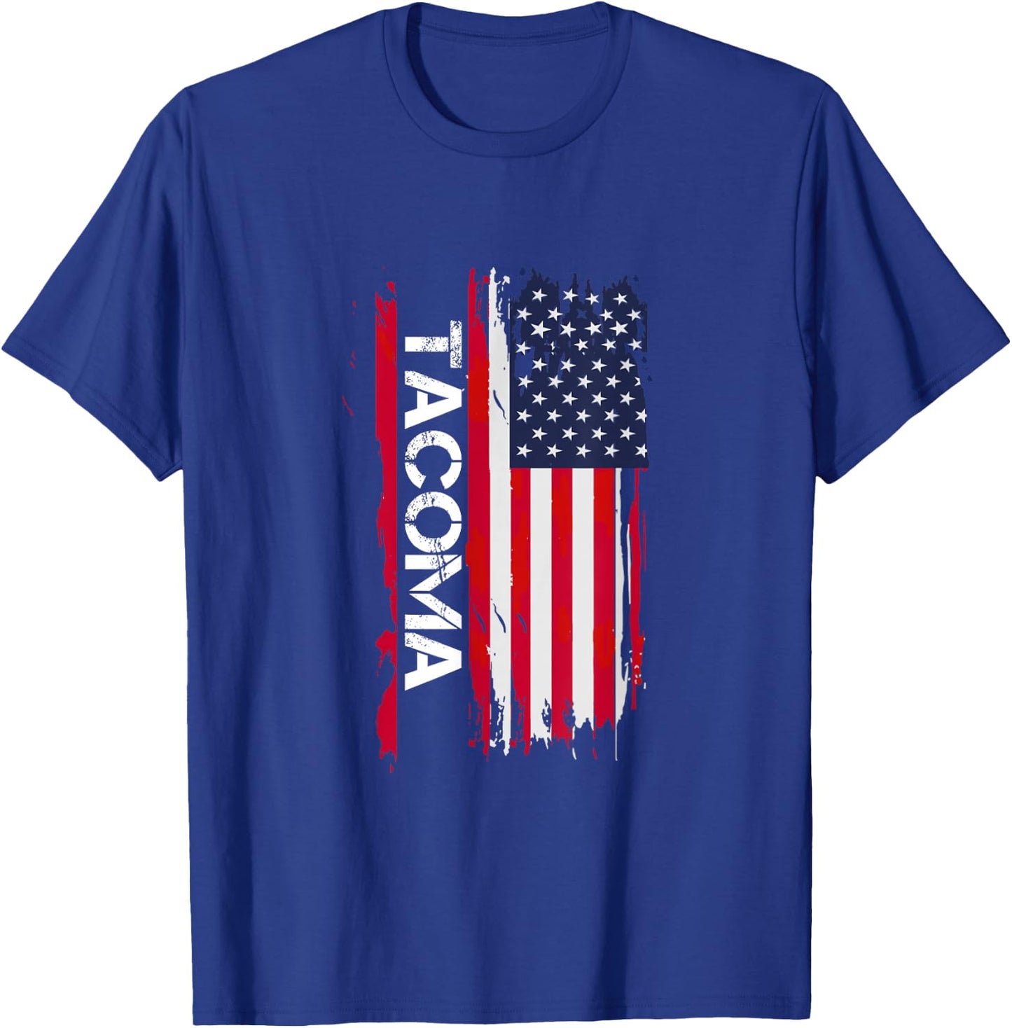 Tacoma City USA Flag Tacoma Men's And Women's I Love The City Of Tacoma Black -Adults Small Classic Fit T-Shirt - T-Shirt | Royal