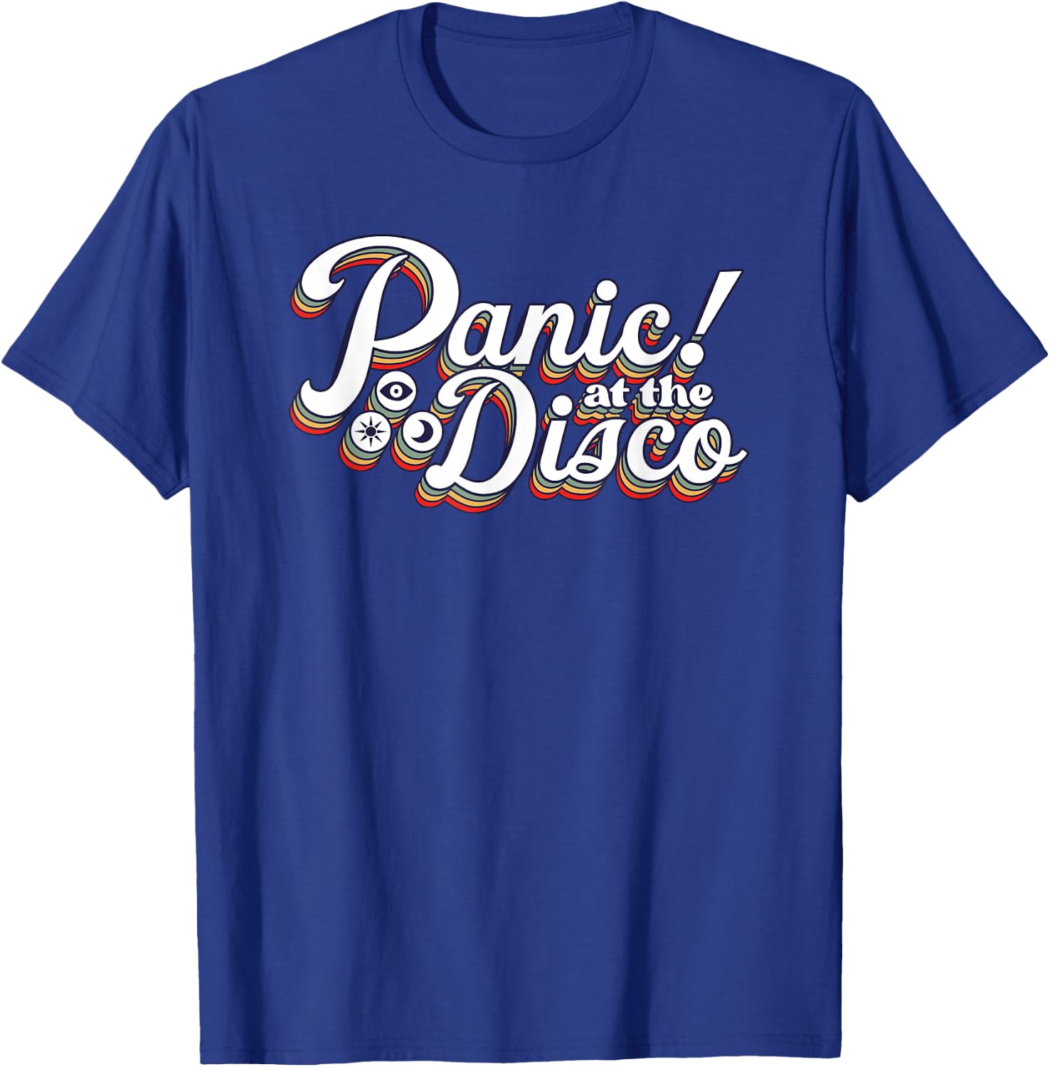 Panic! at The Disco - Rainbow Logo T-Shirt - T-Shirt | Royal