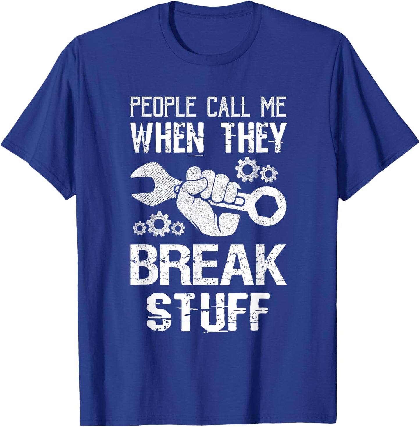 Mechanic Work Wrenching Repairman Costume Engine Mechanic T-Shirt - T-Shirt | Royal